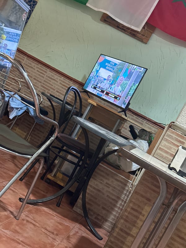 World Cup night at an Algerian kebab spot in Alicante