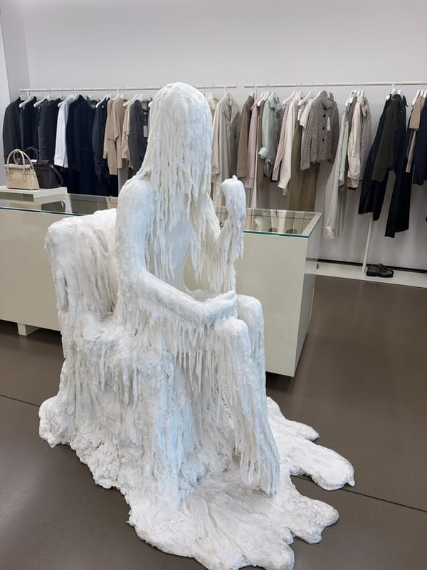 Inside a sculptural Maison Margiela boutique in Reggello, Italy