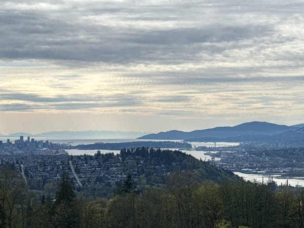 Late night scenic views captured from Burnaby Mountain viewpoint