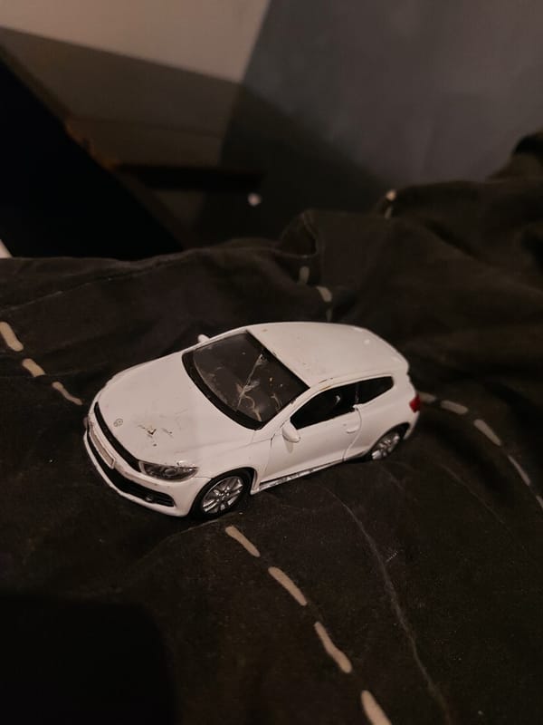 Damaged toy car and indoor confrontation documented in Bulgaria