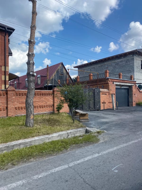 Routine traffic observed in residential Tyumen streets