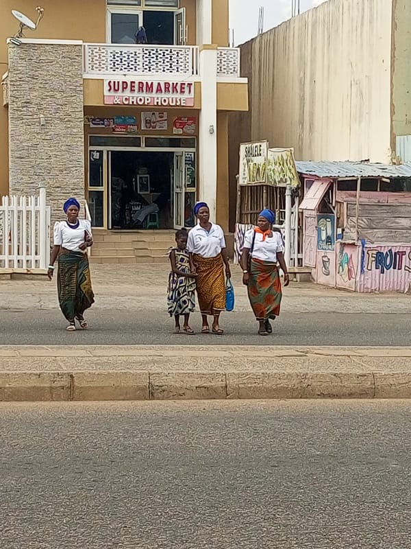Everyday street life in Pantame, Nigeria