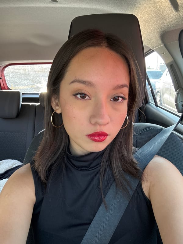 Woman takes car selfie in Puebla, Mexico