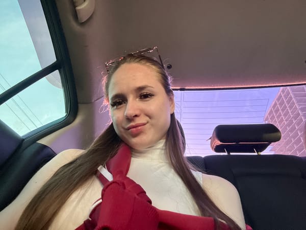 Young woman documents afternoon selfie moments across multiple locations