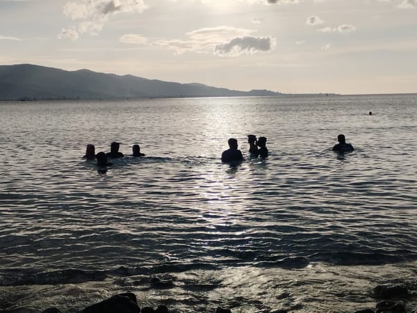 Beach day activities captured at Lamreh, Indonesia coast