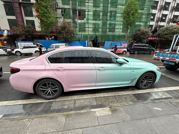 Uniquely painted BMW spotted on Wulingyuan street