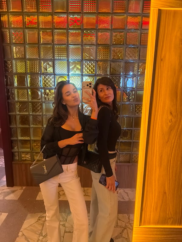Two women take selfie in Krasnoyarsk, Russia