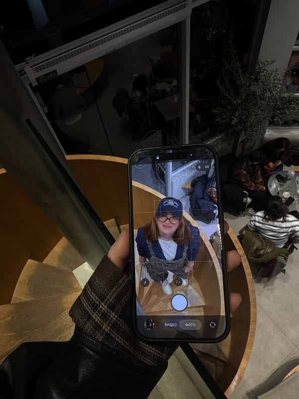 Friends document casual cafe hangout in Yerevan