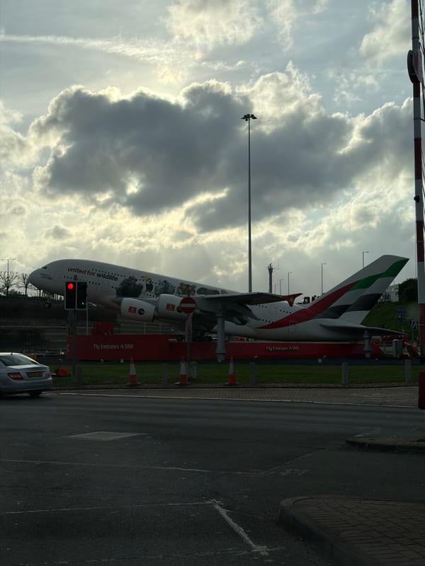 Emirates A380 with wildlife conservation livery spotted near London