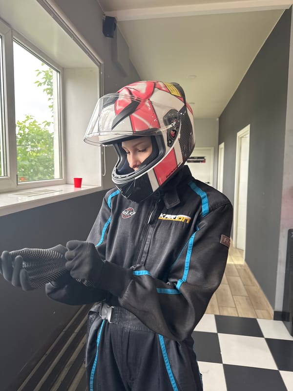 Go-kart racing session documented at Perm facility