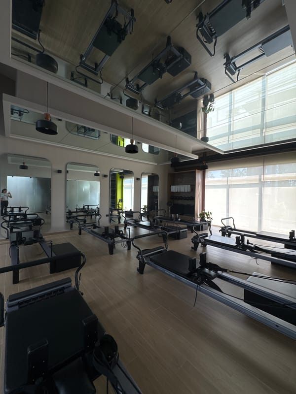 Fitness facility with Pilates studio documented in Mexico