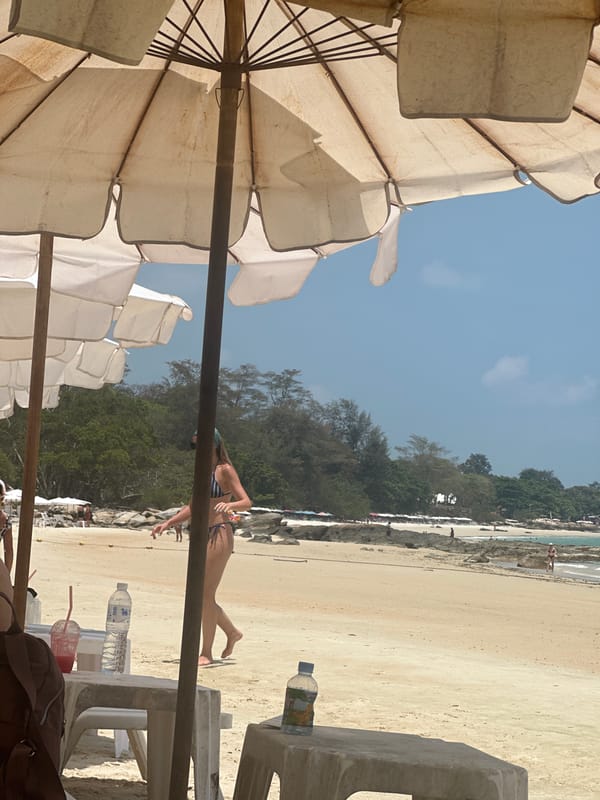 Beach selfies captured at Ao Noi Na, Thailand