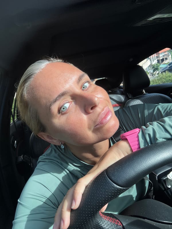 Quick selfie series from inside a car in Ko Samui
