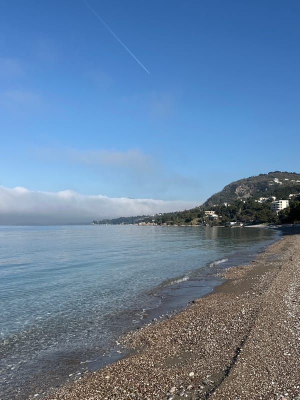 Morning coffee break documented along Montenegro coast