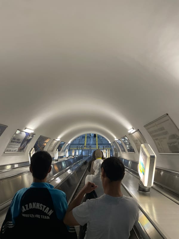 Quick moments inside an Almaty metro station