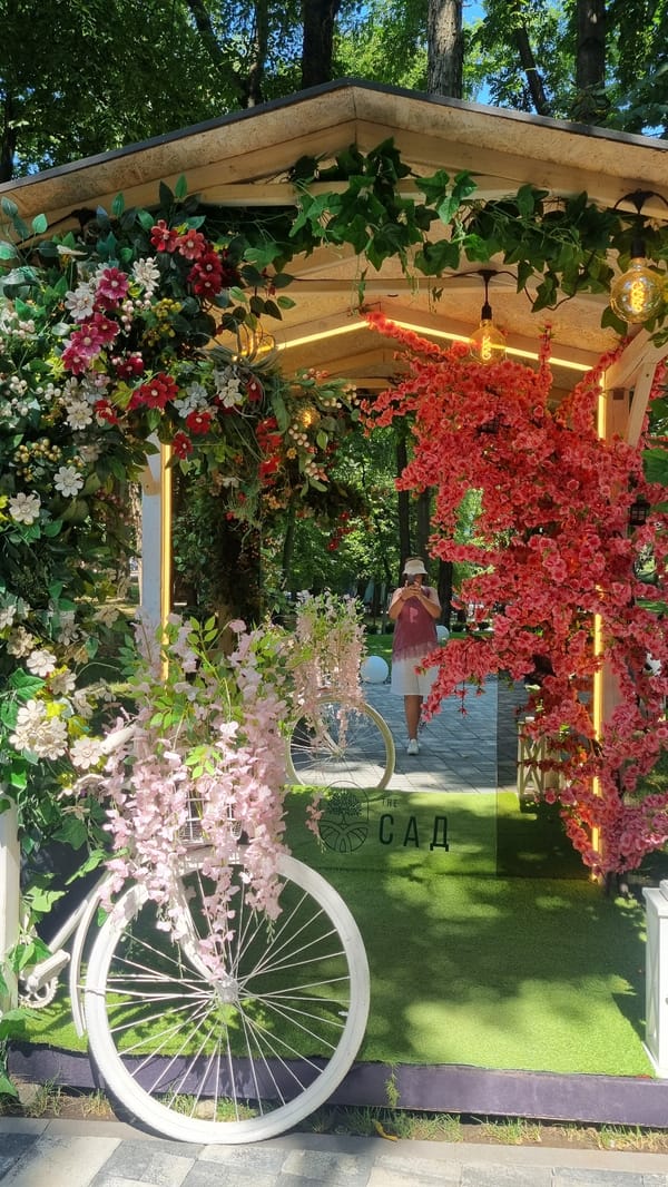Chernivtsi park in full summer swing with food, rides, and flowers