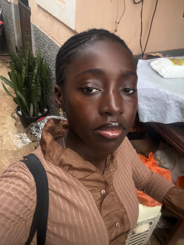 Outdoor selfie moment in Abuja, dressed up and ready
