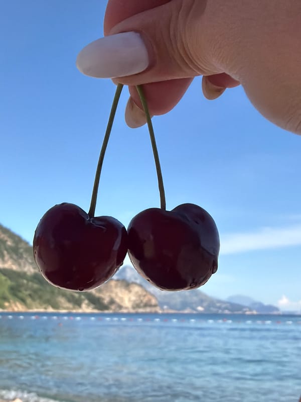 Beach day documented at Prijevor, Montenegro coastline