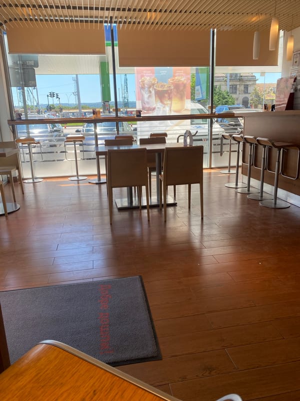 Morning cafe scene captured in Varna, Bulgaria
