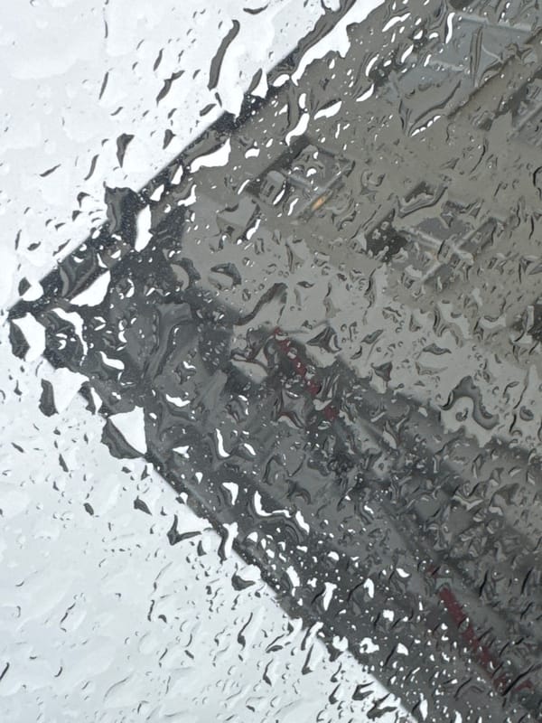 Rainy morning street views captured in Sirius, Russia