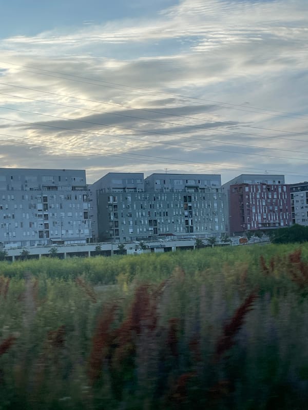 Dawn observations of Belgrade residential buildings under overcast skies
