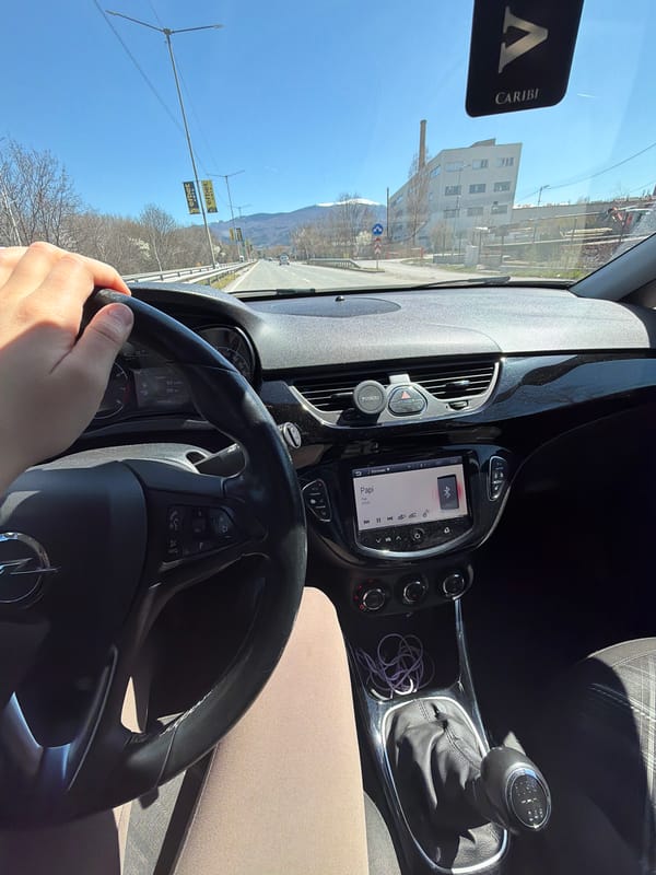 Driver photographed traveling through Pernik, Bulgaria roads