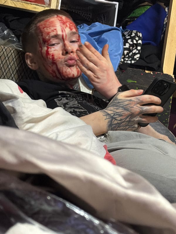 Horror makeup session staged in Saratov, Russia apartment