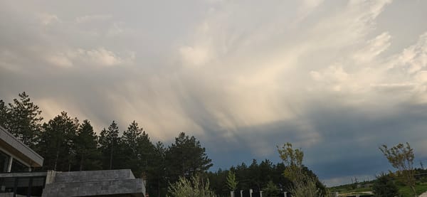 Dramatic storm clouds observed over mountainous region May 12