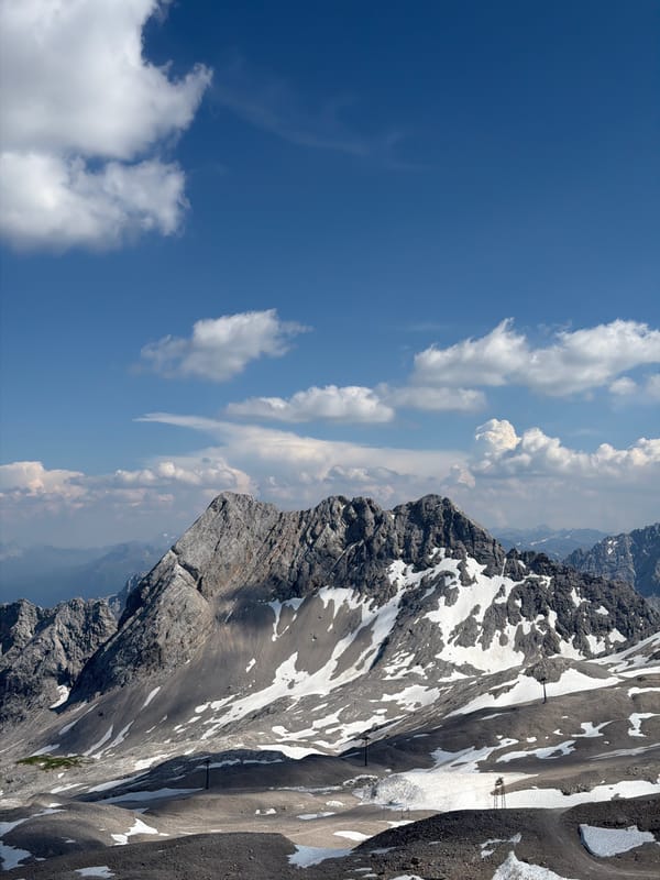 Summer afternoon at the top of the Bavarian Alps
