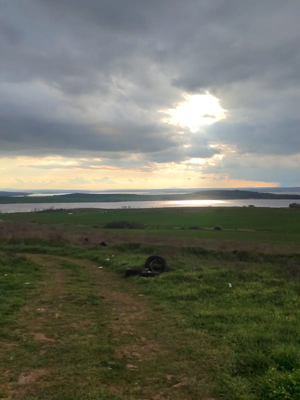 Stormy landscape documented near Tvarditsa, Bulgaria