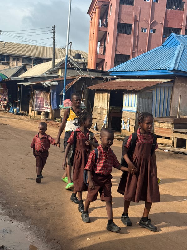 Morning scenes captured in Ihiagwa: schoolchildren and casual moments