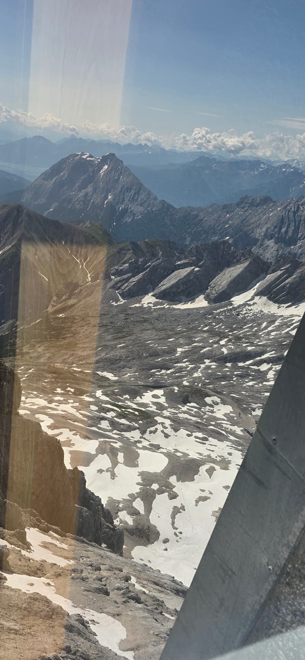 Morning at the top of the Zugspitze, Bavarian Alps