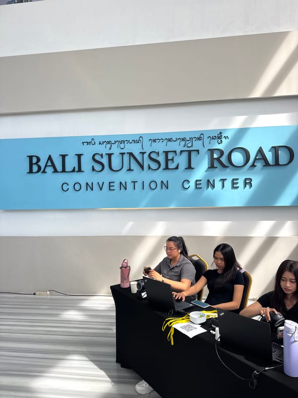 Home expo activity documented at Bali convention center