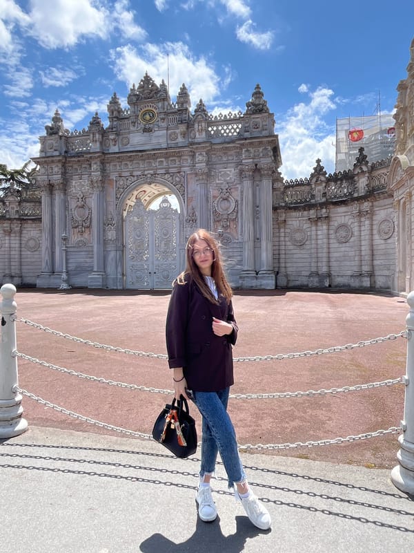 Tourists visit historic Dolmabahçe Palace in Istanbul