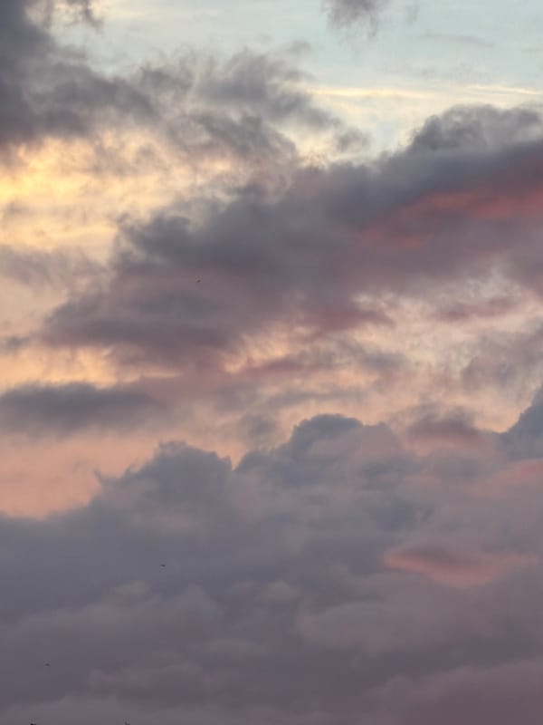 Dramatic sky formations observed over Bishkek during golden hour