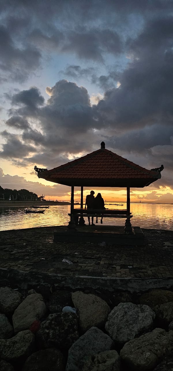 Sunset moments captured at Sanur Beach, Denpasar