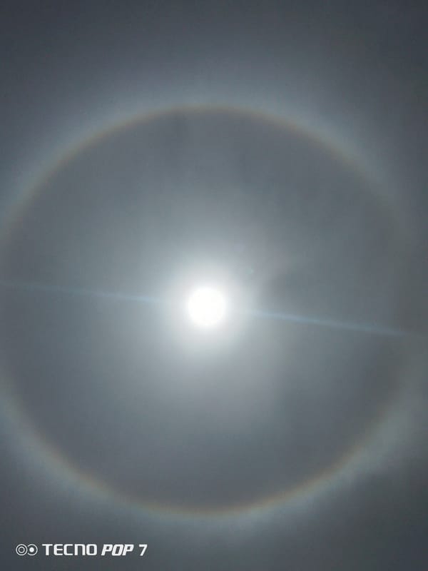 Solar halo observed in Pedro González, Venezuela