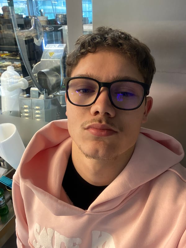 Young man photographed in Sofia wearing reflective glasses