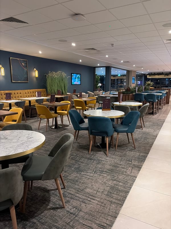 Airport lounge interior documented in West Suffolk