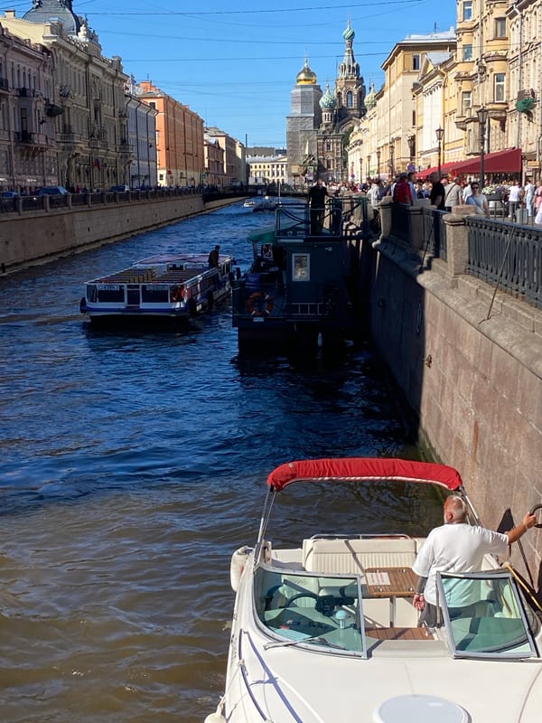 Sunny afternoon across Saint Petersburg's historic center