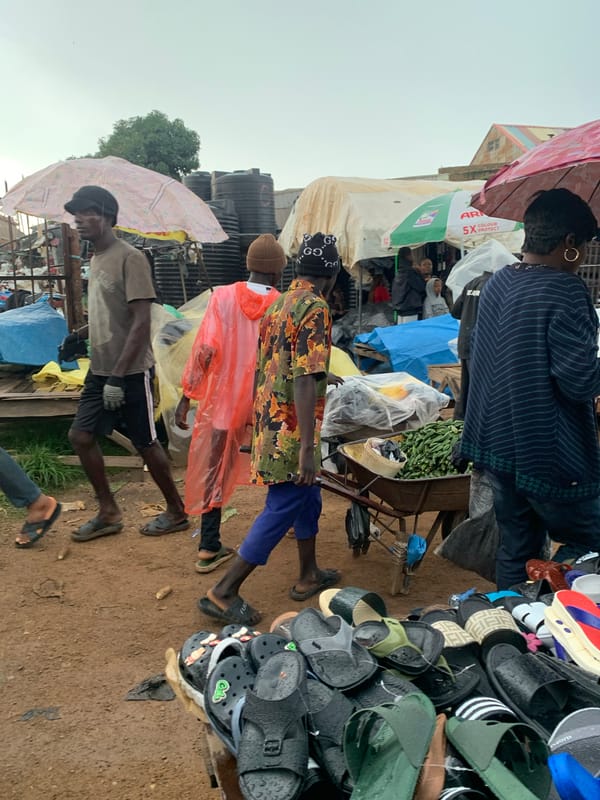 Rainy market day in Gura Top, Nigeria