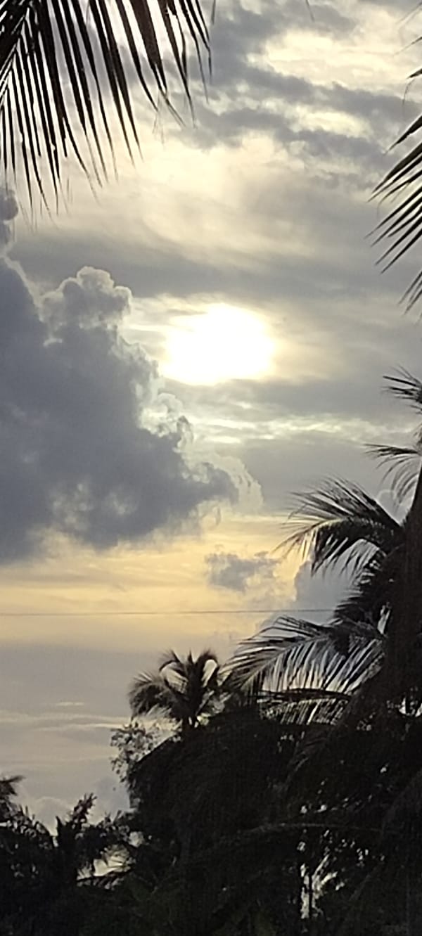 Cloudy skies and diffused sunlight observed in Aluekeujruen, Indonesia