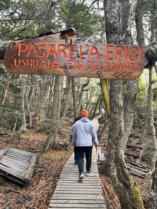 Hiker documents autumn trail scenes in Ushuaia, Argentina