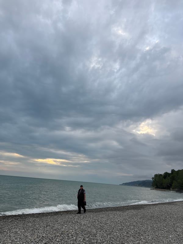 Tourist activity documented at Sochi beach resort area
