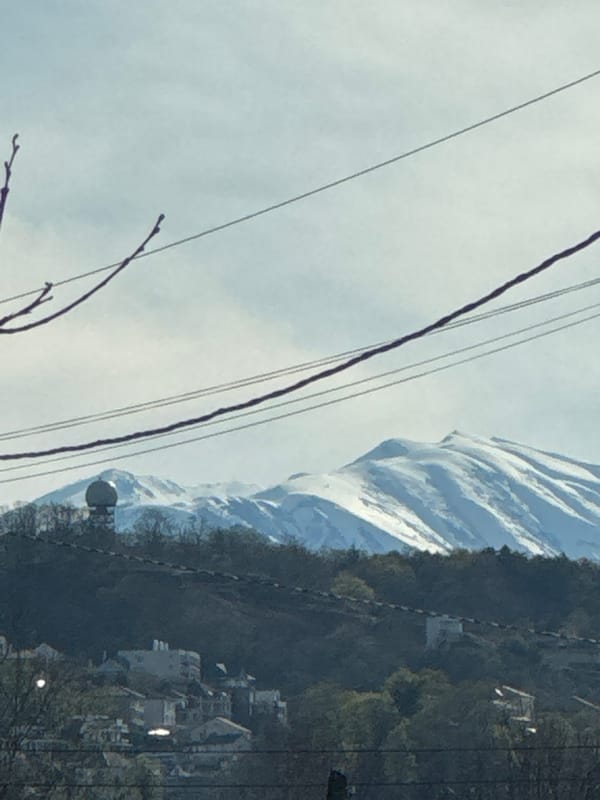 Snow-capped mountains and infrastructure captured in Sirius, Russia