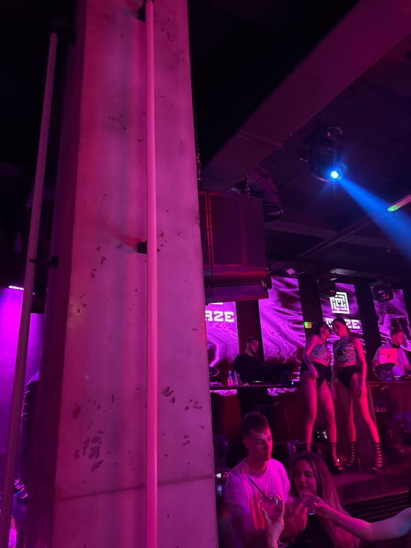 Night out at Varna bar features vodka and neon