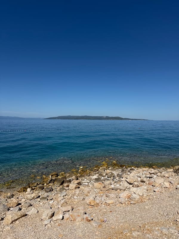 Morning walk along Makarska's Adriatic coastline and promenade