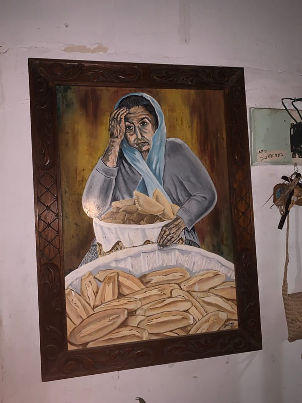 Art collection displayed on walls in Santa Ana