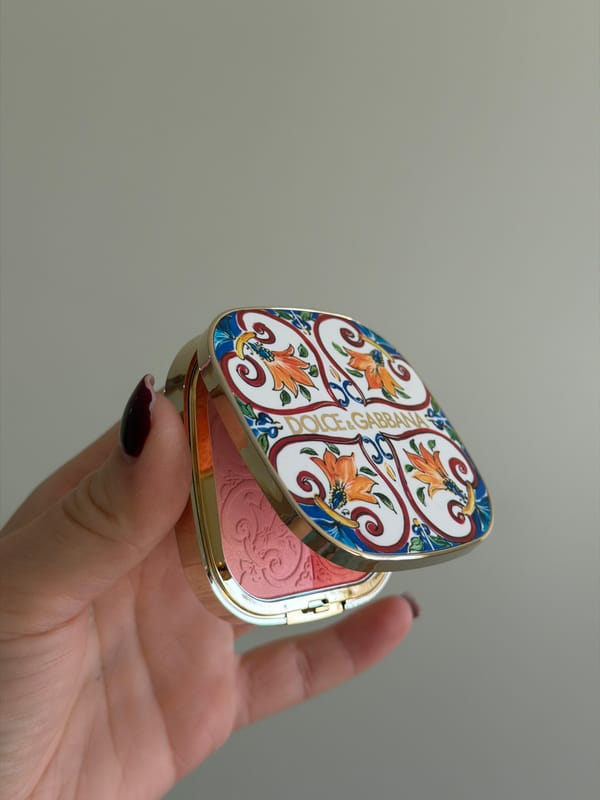 Morning beauty routine with luxury cosmetics and coffee in Latvia