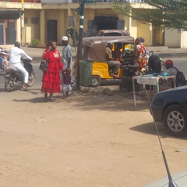 Morning street activity captured in Nigerian towns